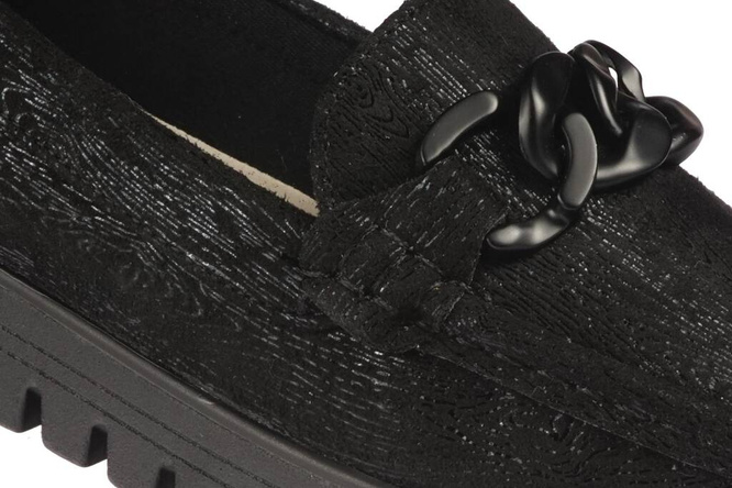 Women's moccasins Skotnicki DP-3-0669BL black sizes 36-41