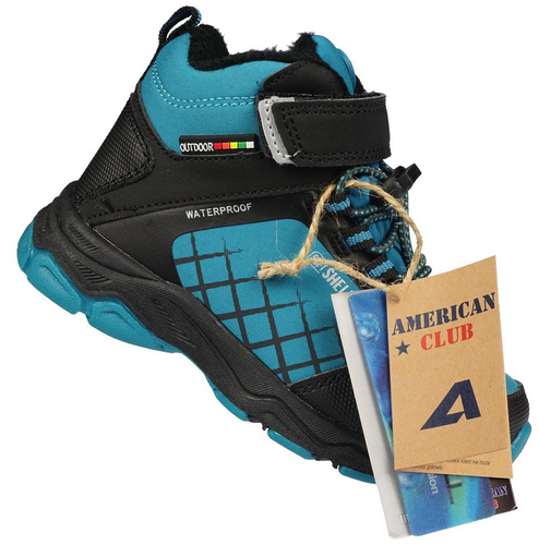 Children's winter shoes American Club AHL-36 blue or red size 22-26