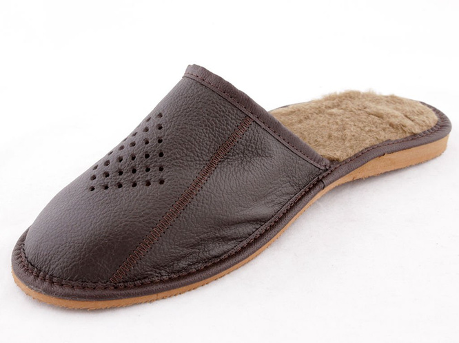 Warm highlander slippers Pako D5201 brown size 36-41