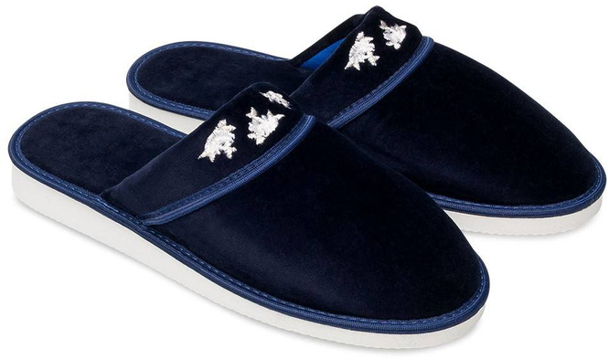 Pantofle damskie Meteor RV059 HALINA granatowe i bordowe rozm.36-40