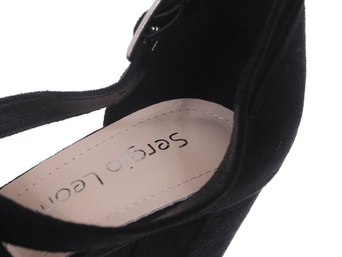 Czółenka damskie Sergio Leone DSK863CZMI czarne rozm.36-40