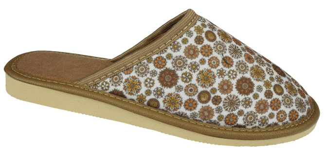 Women's slippers TUP DTUP2425 brown size 36-41