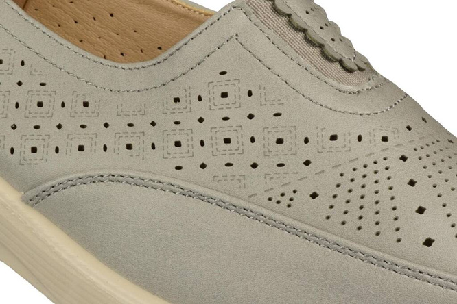 Półbuty damskie Le Scarpe DA7328-5GY szare rozm.36-41