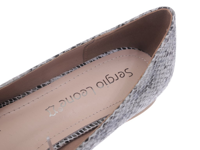 Baleriny damskie Sergio Leone DBL610BIWA biały rozm.36-40