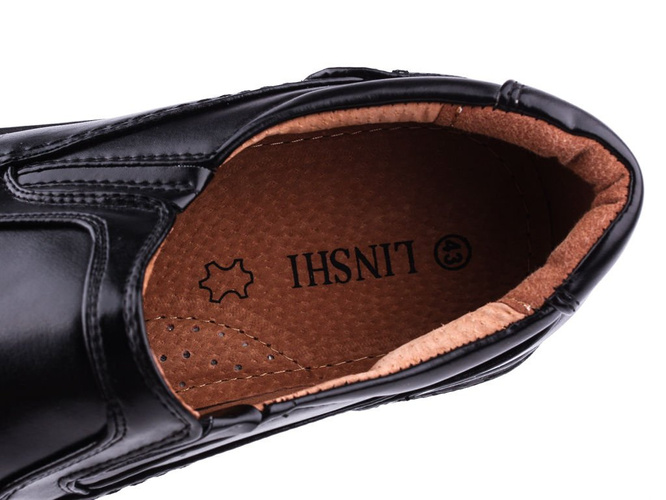 Men's shoes LinShi MA9384-1BL black size 39-43