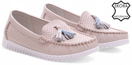 Sergio Leone DSP022JRO women's moccasins, pink, sizes 36-41