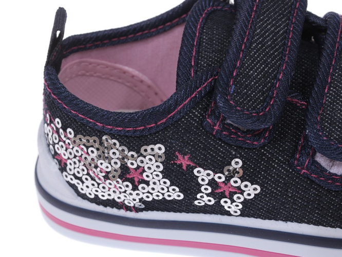 Children's sneakers Underline B10C1825 navy blue and blue size 25-30