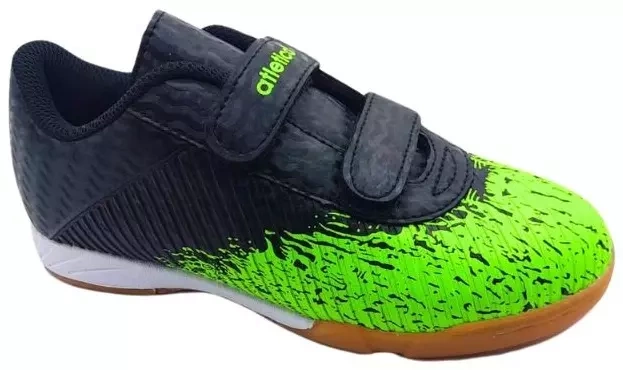 Children’s Indoor Soccer Shoes Atletico C7336-2525-VBLGR – Black/Green, Sizes 32–36