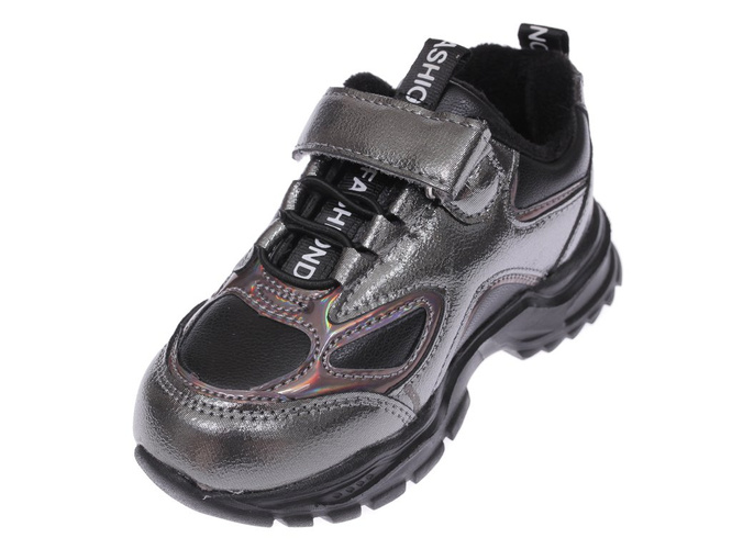 Buty sportowe dziecięce Clibee BF-957GU czarne, holograficzne rozm.26-31