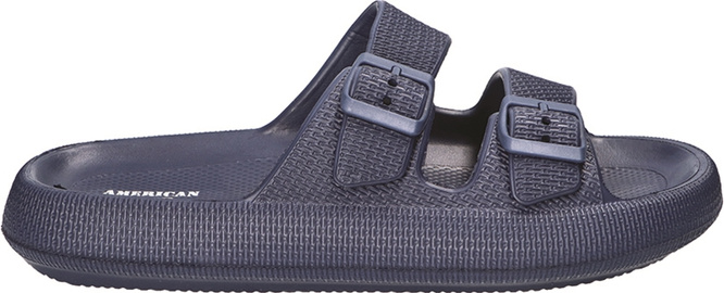 American Club MNH-157 men's pool flip-flops black and navy blue size 41-45