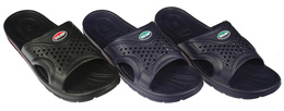 Men's pool slippers Sunlanse MH368-1 black and navy blue, size 41-47