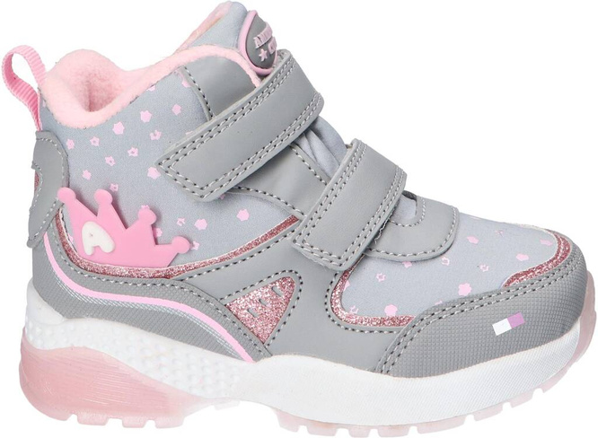 American Club BRL-132 children's winter shoes, gray and navy blue, sizes 25-29