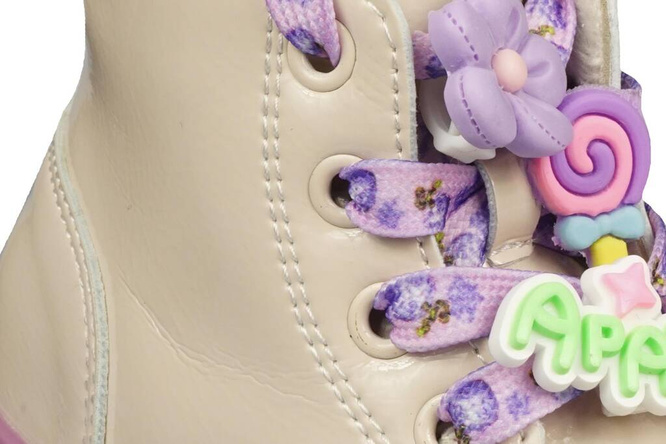 Children's transition shoes Apawwa BN753BEPU beige-purple size 26-31