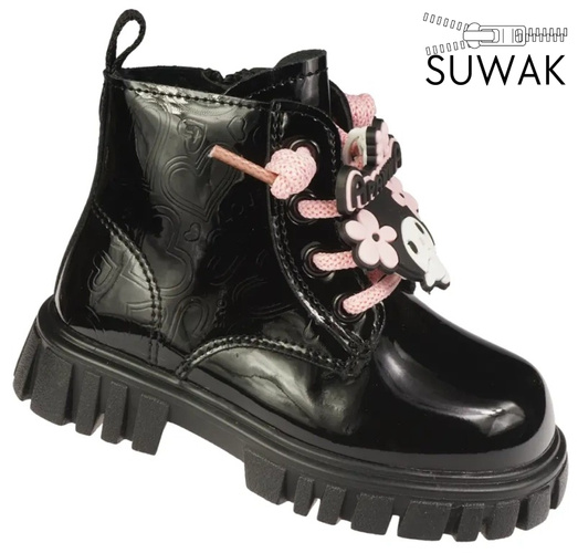 Children’s boots Apawwa BN5051PBL black, sizes 26–31