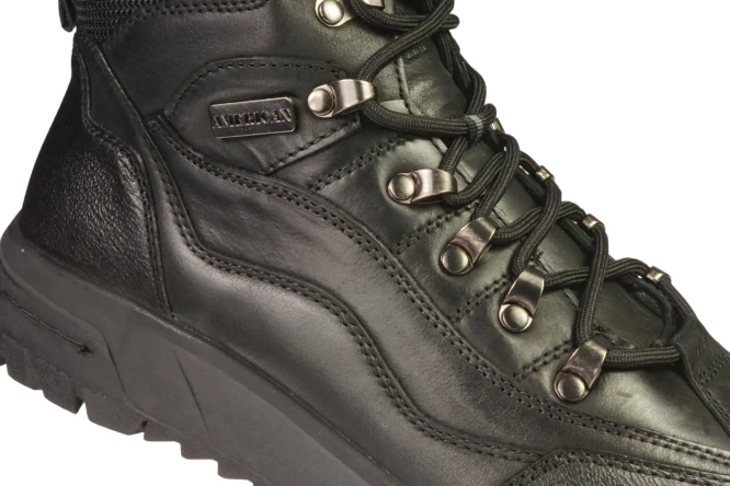 Buty zimowe męskie American Club MCY-163 czarne i beżowe rozm.41-45