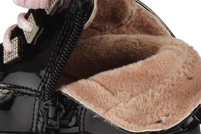 Buty przejściowe dziecięce Apawwa ASQ626BL czarne rozm.19-24