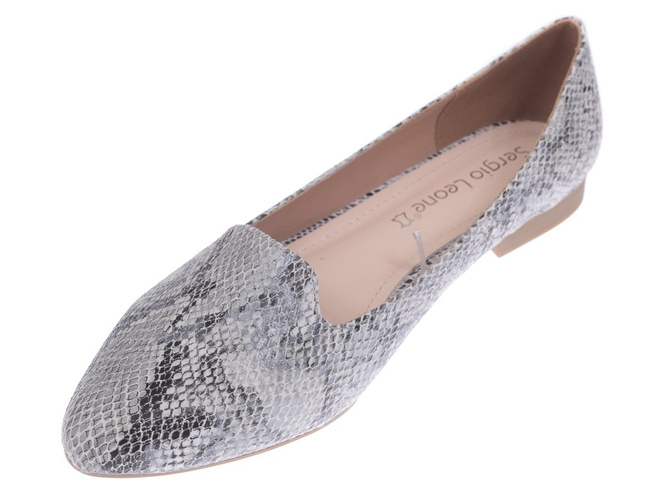 Baleriny damskie Sergio Leone DBL610BIWA biały rozm.36-40