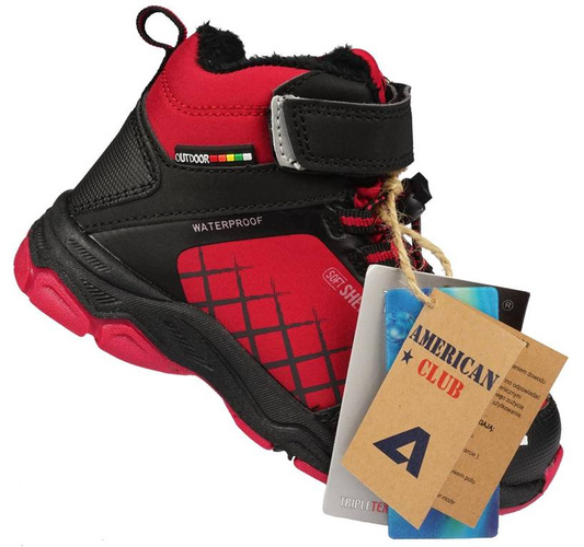 Children's winter shoes American Club AHL-36 blue or red size 22-26