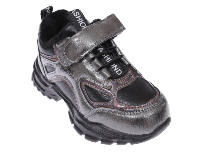 Buty sportowe dziecięce Clibee BF-957GU czarne, holograficzne rozm.26-31