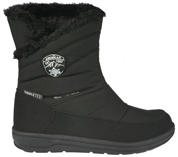Buty zimowe damskie American Club DSN-56 czarne rozm.34-41