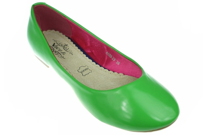 Baleriny damskie Vices DA589-29 zielone rozm.36-41