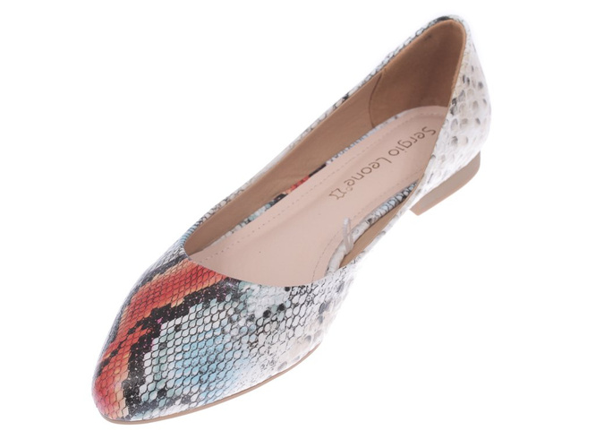 Women's ballerinas Sergio Leone DBL611CZWA beige size 36-40