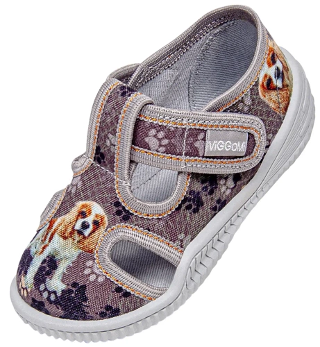Children’s Sneakers Viggami – ADAŚ DOG Grey, Sizes 21–25