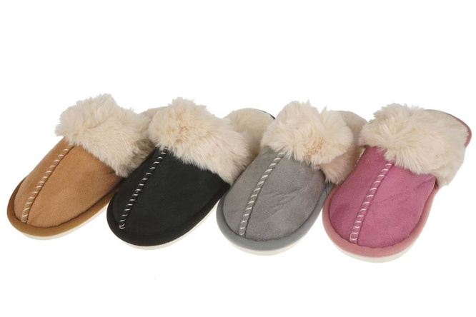 Pantofle tekstylne damskie BoNa DCF77 różowe, beżowe, czarne i szare rozm.36-41