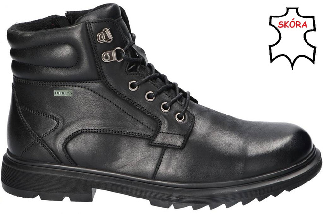 American Club MCY-88 men's transitional shoes black and brown size 41-45