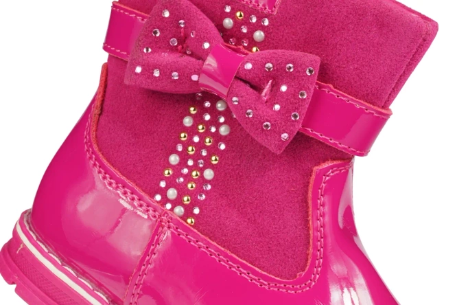 Children's winter shoes Clibee AH-114PE pink size 21-26