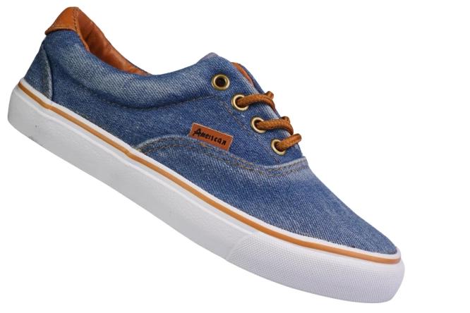 American Club CLH18-NJ04-3-4 children's dark and light denim sneakers, size 32-36